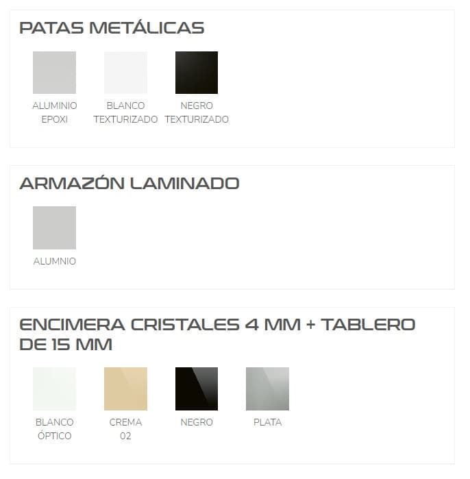 Mesa Alba abatible cristal extensible - Imagen 6